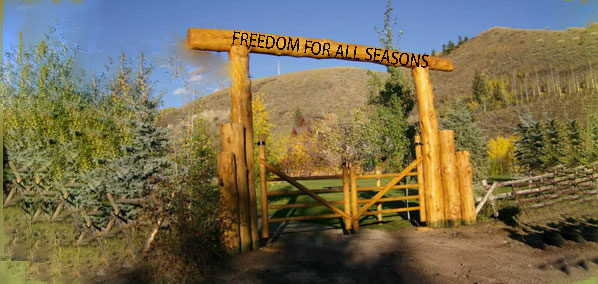 Massive Wooden Ranch Gate