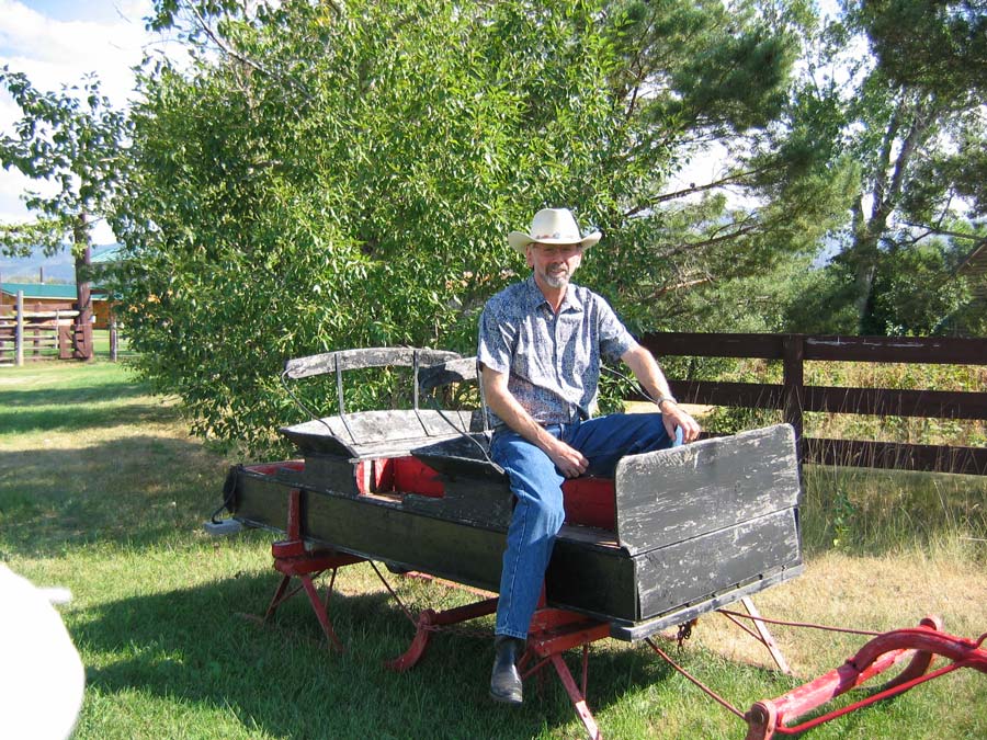 Cowboy Jack on Sleigh