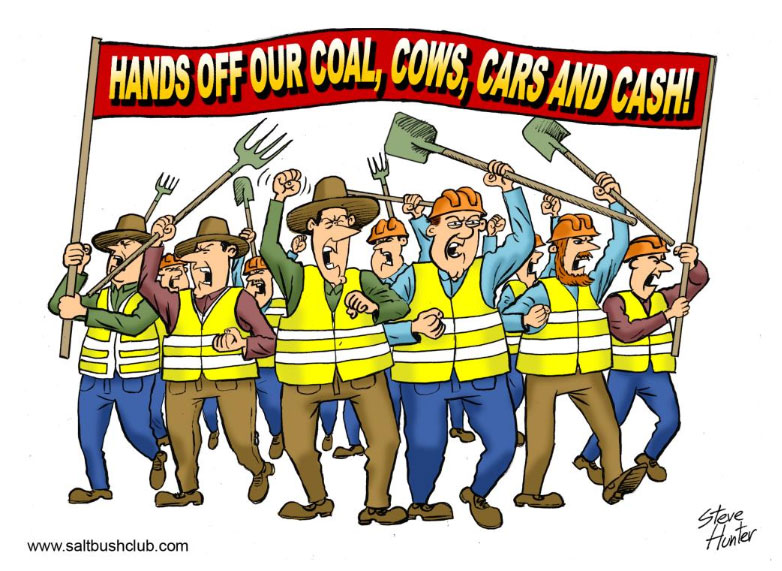 Hans Off Our Coal, Cos, Cars and Cash