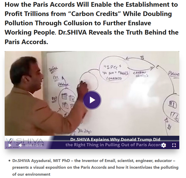 Paris Accords The Truth Dr. Shiva